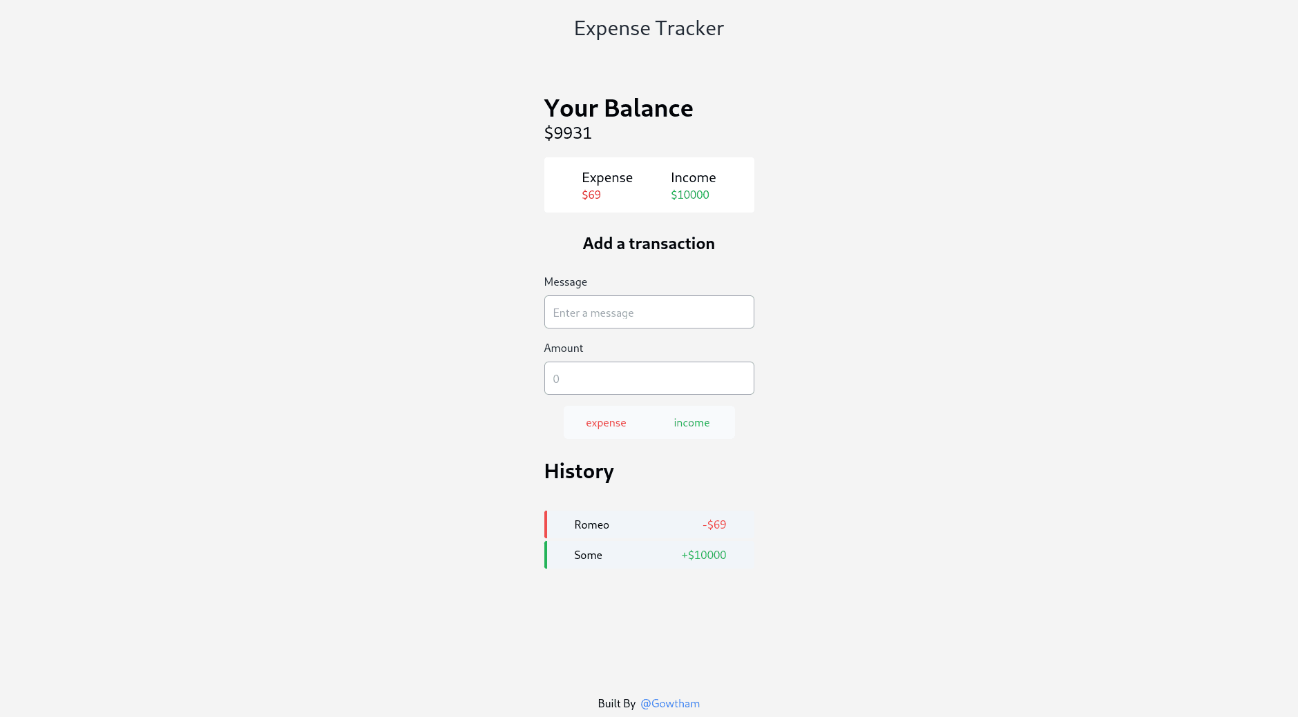 Expense Tracker